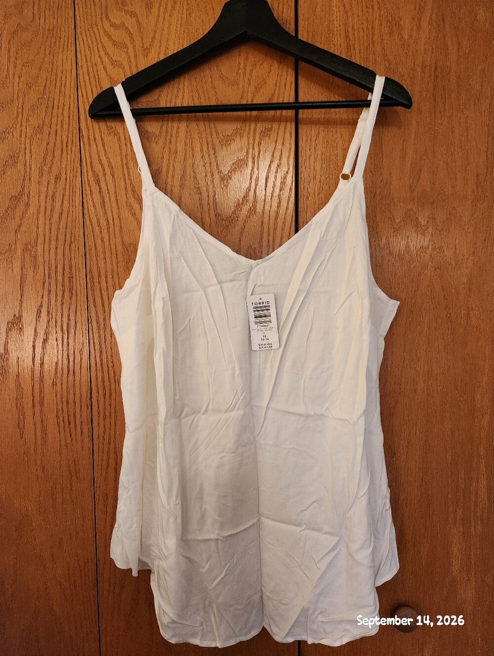 torrid White V-Neck Spaghetti Strap Cami